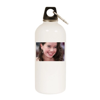 Anna Popplewell White Water Bottle With Carabiner