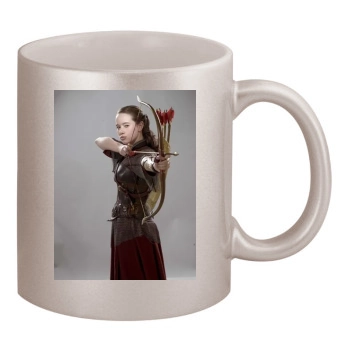 Anna Popplewell 11oz Metallic Silver Mug