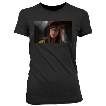 Aubrey Plaza Women's Junior Cut Crewneck T-Shirt