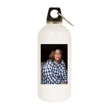 Faith Evans White Water Bottle With Carabiner