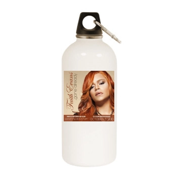 Faith Evans White Water Bottle With Carabiner