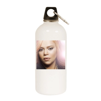 Faith Evans White Water Bottle With Carabiner