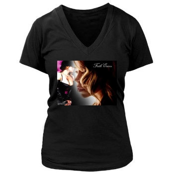 Faith Evans Women's Deep V-Neck TShirt