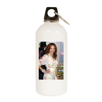 Faith Evans White Water Bottle With Carabiner