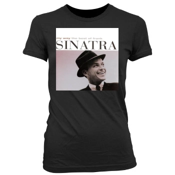 Frank Sinatra Women's Junior Cut Crewneck T-Shirt