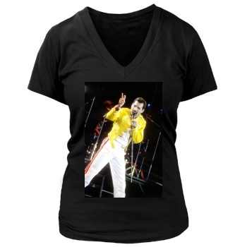 Freddie Mercury Women's Deep V-Neck TShirt