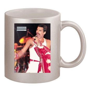 Freddie Mercury 11oz Metallic Silver Mug