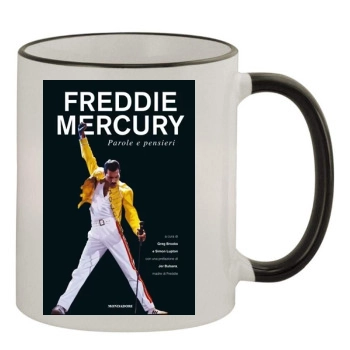 Freddie Mercury 11oz Colored Rim & Handle Mug