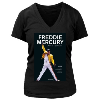 Freddie Mercury Women's Deep V-Neck TShirt