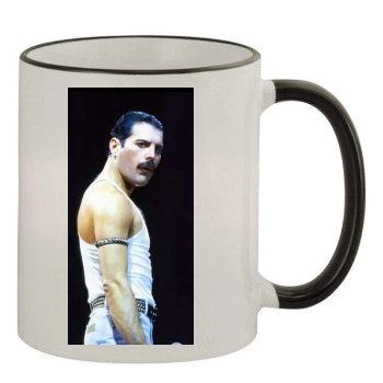 Freddie Mercury 11oz Colored Rim & Handle Mug