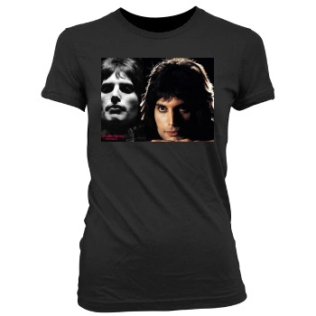 Freddie Mercury Women's Junior Cut Crewneck T-Shirt