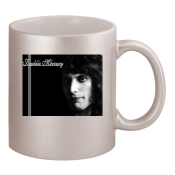 Freddie Mercury 11oz Metallic Silver Mug