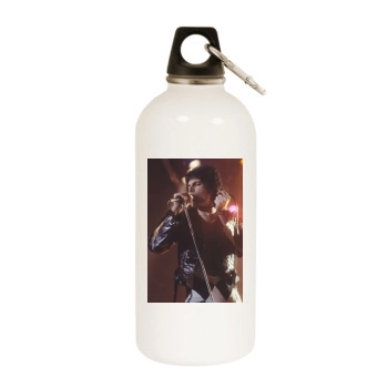 Freddie Mercury White Water Bottle With Carabiner