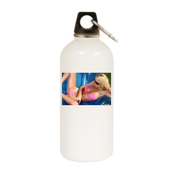 Hanna Hilton White Water Bottle With Carabiner