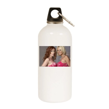 Hanna Hilton White Water Bottle With Carabiner