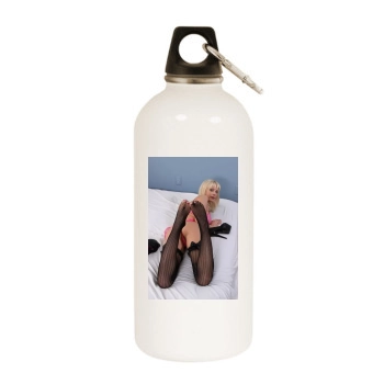 Holly Sampson White Water Bottle With Carabiner