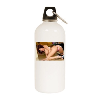 Tory Lane White Water Bottle With Carabiner