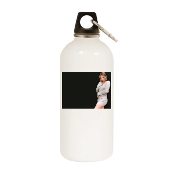 Samantha Mathis White Water Bottle With Carabiner