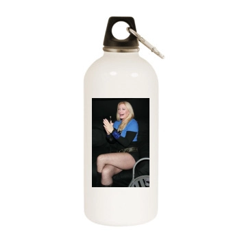 Shannon Tweed White Water Bottle With Carabiner