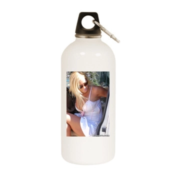 Shyla Stylez White Water Bottle With Carabiner