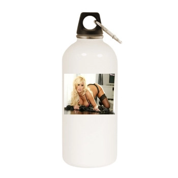 Shyla Stylez White Water Bottle With Carabiner