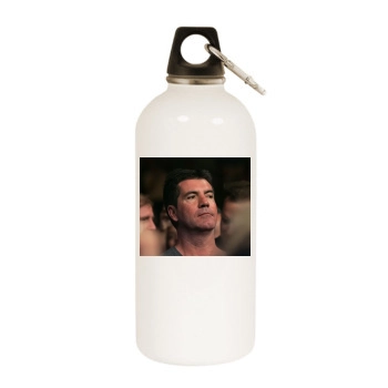 Simon Cowell White Water Bottle With Carabiner