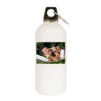 Simon Cowell White Water Bottle With Carabiner