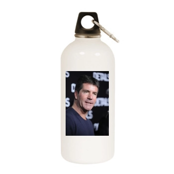 Simon Cowell White Water Bottle With Carabiner