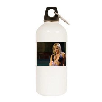 Tara Conner White Water Bottle With Carabiner