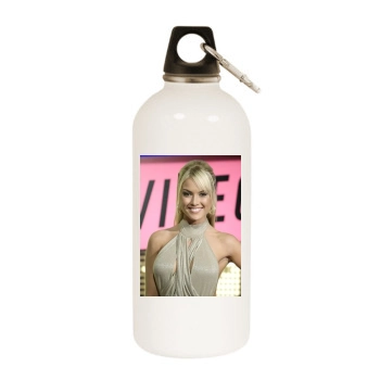 Tara Conner White Water Bottle With Carabiner