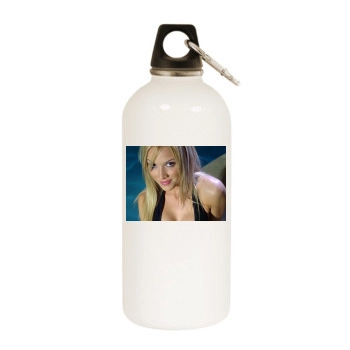 Tara Conner White Water Bottle With Carabiner