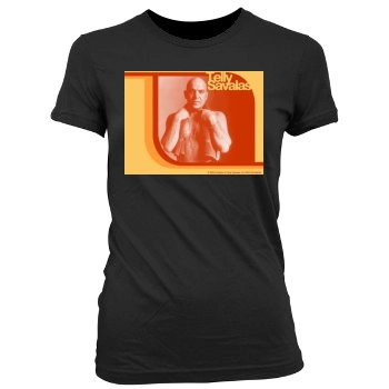 Telly Savalas Women's Junior Cut Crewneck T-Shirt