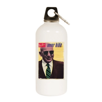 Telly Savalas White Water Bottle With Carabiner