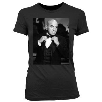 Telly Savalas Women's Junior Cut Crewneck T-Shirt