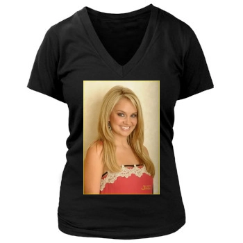 Tiffany Thornton Women's Deep V-Neck TShirt