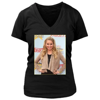 Tiffany Thornton Women's Deep V-Neck TShirt