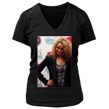 Tiffany Thornton Women's Deep V-Neck TShirt