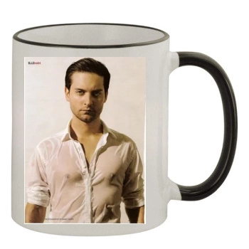 Tobey Maguire 11oz Colored Rim & Handle Mug