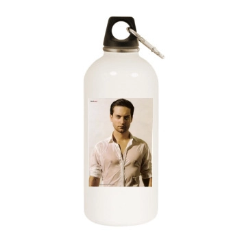 Tobey Maguire White Water Bottle With Carabiner