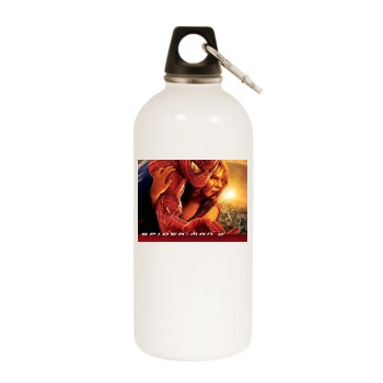 Tobey Maguire White Water Bottle With Carabiner