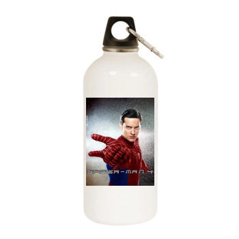 Tobey Maguire White Water Bottle With Carabiner