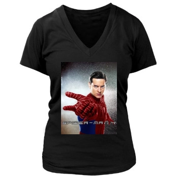 Tobey Maguire Women's Deep V-Neck TShirt