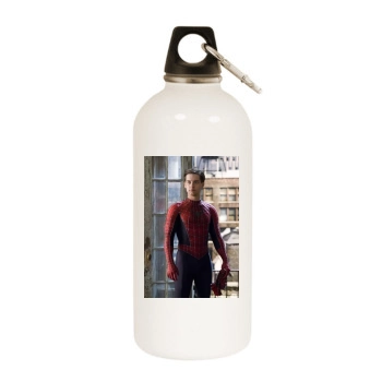 Tobey Maguire White Water Bottle With Carabiner