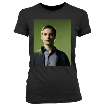 Tobey Maguire Women's Junior Cut Crewneck T-Shirt