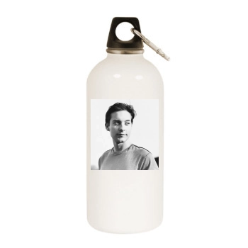 Tobey Maguire White Water Bottle With Carabiner