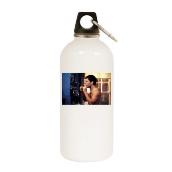 Tobey Maguire White Water Bottle With Carabiner