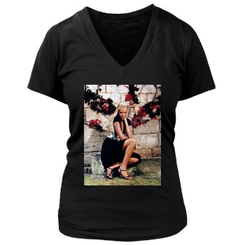 Tori Praver Women's Deep V-Neck TShirt