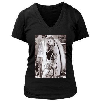 Tori Praver Women's Deep V-Neck TShirt