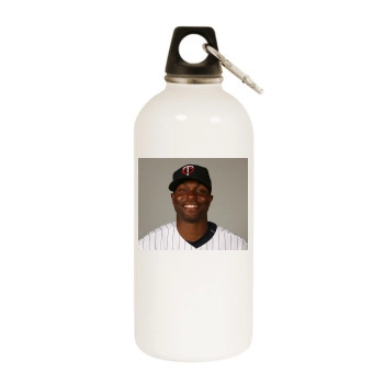 Torii Hunter White Water Bottle With Carabiner