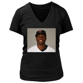 Torii Hunter Women's Deep V-Neck TShirt